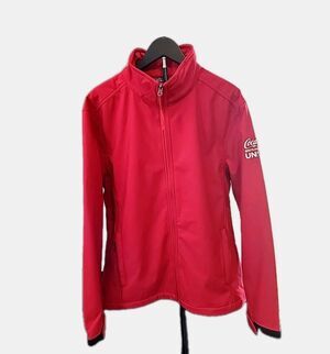 TrimArk Coca Cola  Jacket Mens XL Red GA Soft Shell Water/Wind Resistant United